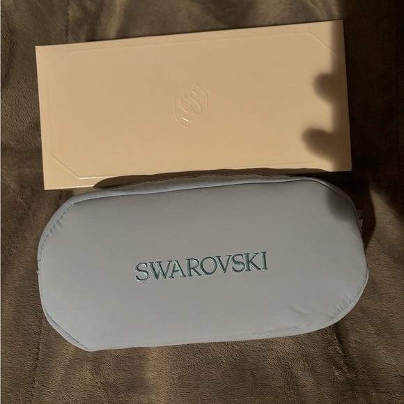 Swarovski Handbags - Swarovski Blue jewelry Case